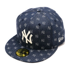 NEW ERA 59FIFTY MLB Jacquard ニューヨーク・ヤンキース ネイビー &times; クローム 14109887画像
