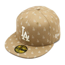NEW ERA 59FIFTY MLB Jacquard ロサンゼルス・ドジャース カーキ &times; クローム 14109903画像
