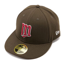 NEW ERA LP 59FIFTY Gray Undervisor ミネソタ・ツインズ クーパーズタウン ウォルナット グレーアンダーバイザー 14109462画像