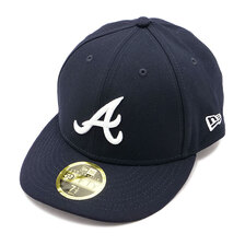 NEW ERA LP 59FIFTY Gray Undervisor アトランタ・ブレーブス ネイビー グレーアンダーバイザー 14109470画像
