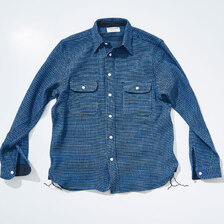 SAMURAI JEANS SSS24-01 藍染太オックスワークシャツ画像