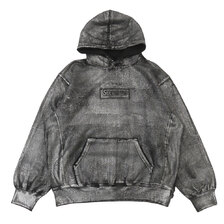 Supreme &times; MM6 Maison Margiela 24SS Foil Box Logo Hooded Sweatshirt BLACK画像