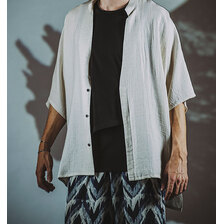 NO ID. BLACK バンドカラーV/NドルマンスリーブBIG-SH 454006-772S画像