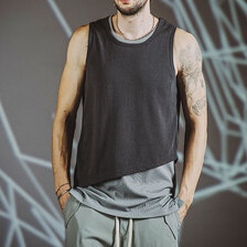 NO ID. BLACK アシンメトリーレイヤードタンクトップ 454006-775T画像