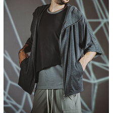 NO ID. BLACK テレコドルマンスリーブZIPパーカ 454006-774T画像