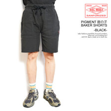BIG MIKE Pigment 鹿の子 Baker Short - BLACK 102427505画像