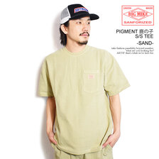 BIG MIKE Pigment 鹿の子 S/S Tee - SAND 102428710画像