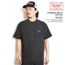 BIG MIKE Pigment 鹿の子 S/S Tee - BLACK 102428710画像