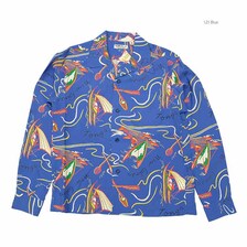 SUN SURF L/S RAYON HAWAIIAN SHIRT - SOUTH SEA OUTRIGGER - SS29205画像