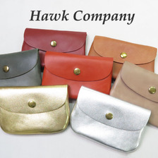 Hawk Company ソフトレザーフラップ付きコインケース 3451画像