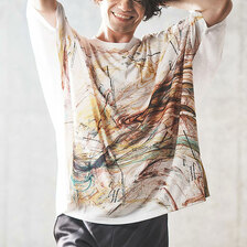 GLIMCLAP Patterned oversized T-shirt 16-074-GLS-CE画像