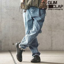 GLIMCLAP Chemical wash denim soft balloon silhouette pants 16-077-GLS-CE画像