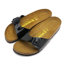 BIRKENSTOCK MADRID BS BLACK | BIRKO-FLOR PATENT | GOOD NARROW 40303画像