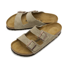 BIRKENSTOCK ARIZONA BS TAUPE | SUEDE-LEATHER | BETTER NARROW 51463画像