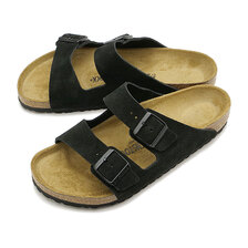 BIRKENSTOCK ARIZONA BS BLACK | SUEDE-LEATHER | BETTER REGULAR 1027152画像