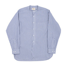 Workers Band Collar Shirt, Poplin画像