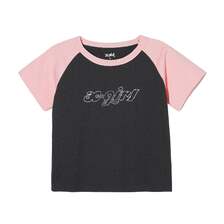 X-girl RHINESTONE CHUBBY LOGO S/S RAGLAN BABY TEE 105242011014画像