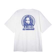 X-girl CIRCLE BACKGROUND FACE LOGO S/S BIG TEE DRESS 105242041003画像