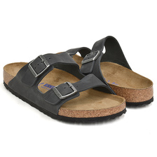 BIRKENSTOCK ARIZONA SFB BLACK / OILED LEATHER NARROW 0752483画像