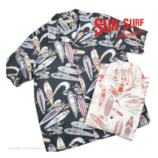 SUN SURF COTTON &times; LINEN OPEN SHIRT &ldquo;SURFBOARDS&rdquo; SS39284画像