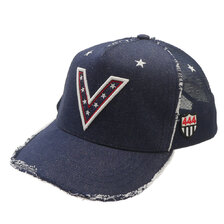 YOSHINORI KOTAKE DESIGN LAME VLOGO MESH CAP INDIGO画像