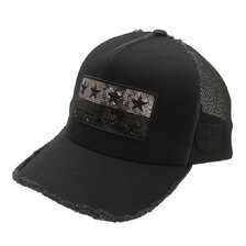 YOSHINORI KOTAKE DESIGN STAR WAPPEN SPANGLE MESH CAP BLACK画像