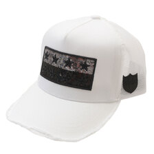 YOSHINORI KOTAKE DESIGN STAR WAPPEN SPANGLE MESH CAP WHITE画像