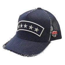 YOSHINORI KOTAKE DESIGN STAR WAPPEN LAME MESH CAP INDIGO画像