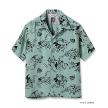 STAR OF HOLLYWOOD HIGH DENSITY RAYON OPEN SHIRT “RETURN OF THE DRAGON” by VINCE RAY SH39309画像