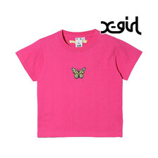 X-girl EMBROIDERED BUTTERFLY LOGO S/S BABY TEE 105242011018画像