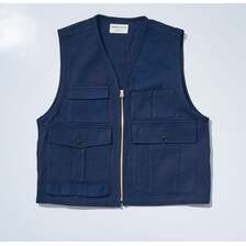 SAMURAI JEANS SJVT24-AK 藍斑ミックスフィールドベスト画像