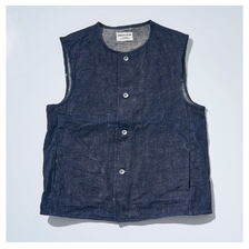 SAMURAI JEANS デニム/ヒッコリーベスト SJVT24画像