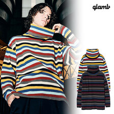 glamb Fifties Border Turtle Neck Knit GB0324-KNT05画像