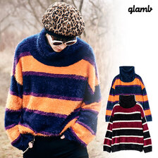 glamb Turtle Neck Border Knit タ GB0324-KNT07画像