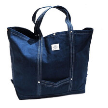 POST OVERALLS #4203-CDI Bell Tote (M) : cotton duck indigo画像