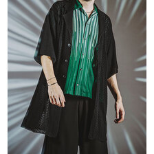 NO ID. BLACK ハーフスリーブニットロングJKT 454010-784K画像