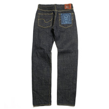 ONI DENIM Regular Rise Neat Straight 14oz Indigo x Beige ONI Denim - 青鬼 - ONI-246-14画像