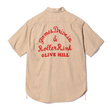 SUGAR CANE COKE STRIPE WORK SHIRT with EMBROIDERED (SHORT SLEEVE) SC39305画像