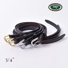 Tory Leather 3/4&rdquo; Bridle Leather Creased Belt画像