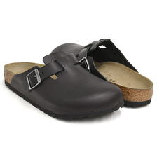 BIRKENSTOCK BOSTON VINTAGE WOOD BLACK / NATURAL REGULAR 1023458画像