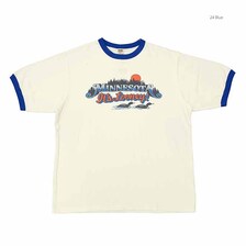 BARNS SLUB RINGER PRINT TEE - MINNESOTA - BR-24231画像