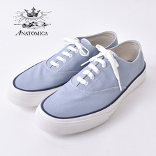 ANATOMICA WAKOUWA CANVAS OX LOW WHITE SOLE FADED BLUE画像