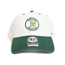 '47 Brand Athletics Double Header Diamond '47 CLEAN UP White x Dark Green WCDDM18HTS画像