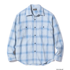 SUGAR CANE INDIGO OMBRE CHECK WORK SHIRT SC29294画像