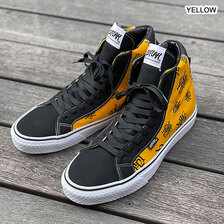 LEFLAH レイヤード総柄スニーカー YELLOW画像