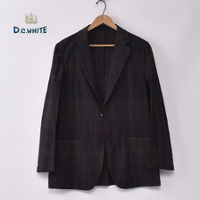 DC WHITE 3B MADRAS CHECK JACKET NAVY D231159画像