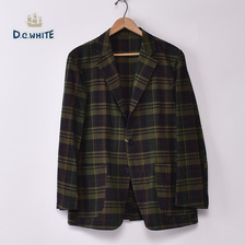 DC WHITE 3B MADRAS CHECK JACKET OLIVE D231158画像