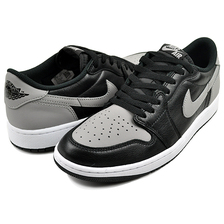 NIKE AIR JORDAN 1 RETRO LOW OG SHADOW black/medium grey-white CZ0790-003画像