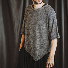 NO ID. BLACK アシンメトリーレイヤードシアーニットPO 455010-813K画像