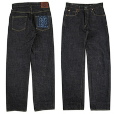 初代鬼デニム 200-14KBE ワイドストレート 14oz 緯糸ベージュ ONI-200-14KBE画像